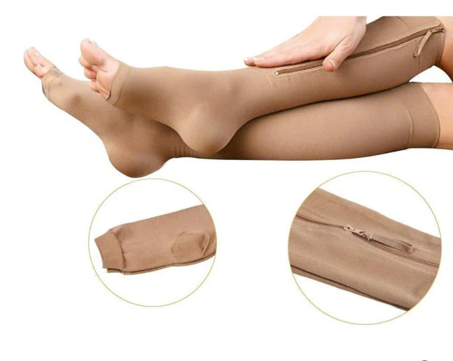 Zippered Compression Socks Support Stockings