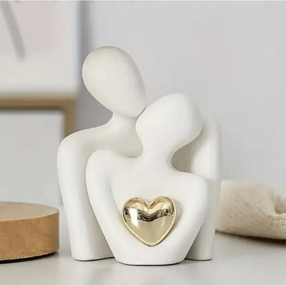 Romantic Couple Embrace Statue