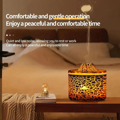 Plug-in Volcano Aromatic Diffuser, Cool Mist Essential Oil Diffuser with 3-Speed Timer for Home, Car & Office