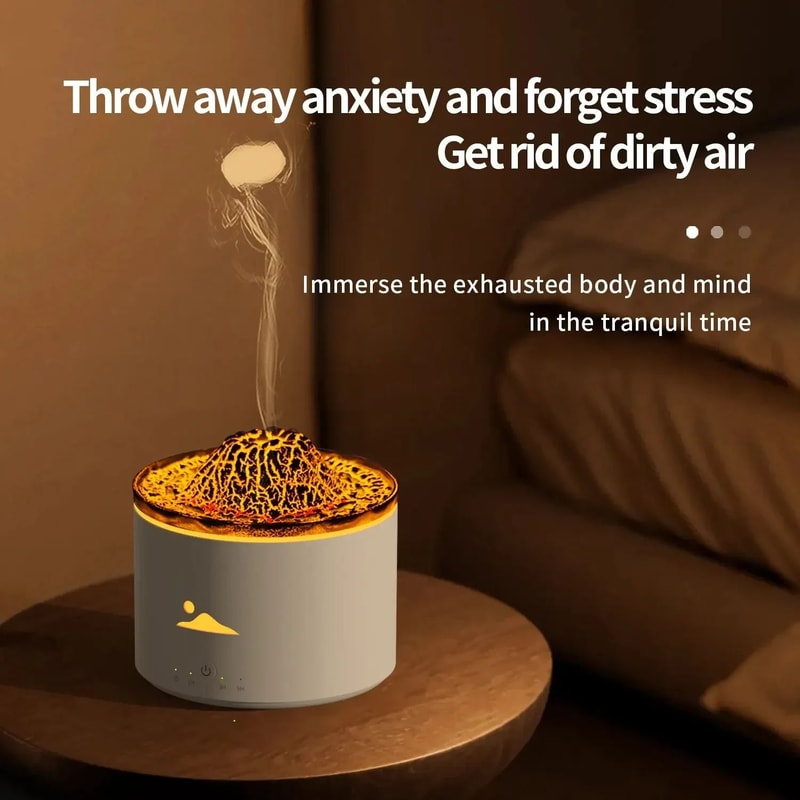 Plug-in Volcano Aromatic Diffuser, Cool Mist Essential Oil Diffuser with 3-Speed Timer for Home, Car & Office