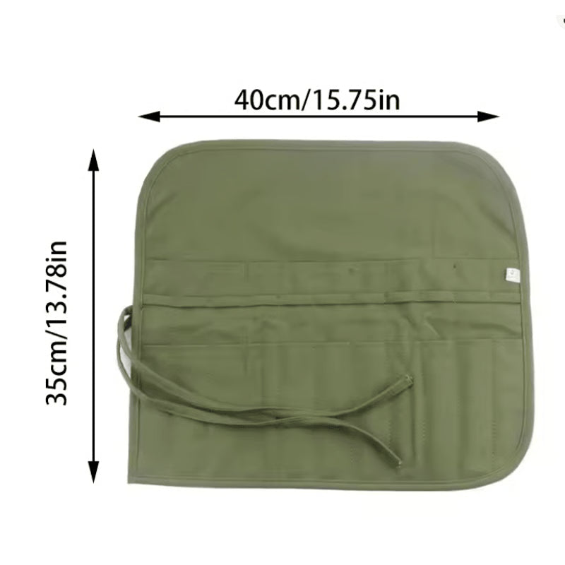 ArtRoll Canvas Brush Storage Bag 22 Slot Roll Up Brush Case