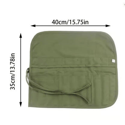 ArtRoll Canvas Brush Storage Bag 22 Slot Roll Up Brush Case
