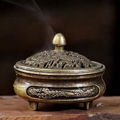 Longfeng Fingertip Stove Three Legged Incense Burner for Aromatherapy and Home Decoration