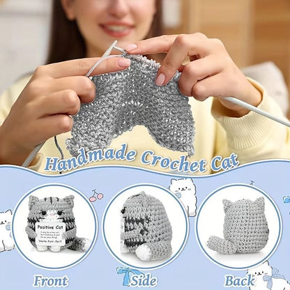 Handmade Cat Accessories with Positive Energy Cards | Anime-Style Polyester Home Decor Gift