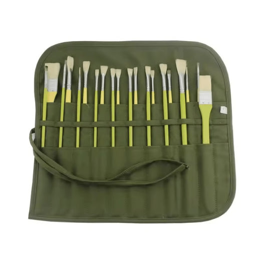 ArtRoll Canvas Brush Storage Bag 22 Slot Roll Up Brush Case