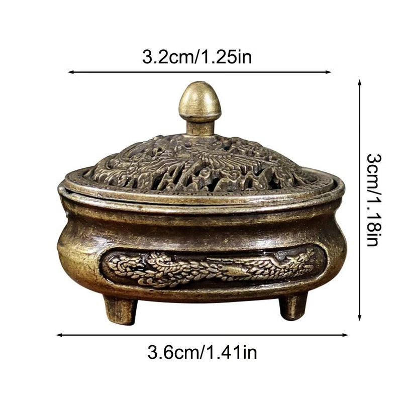 Longfeng Fingertip Stove Three Legged Incense Burner for Aromatherapy and Home Decoration